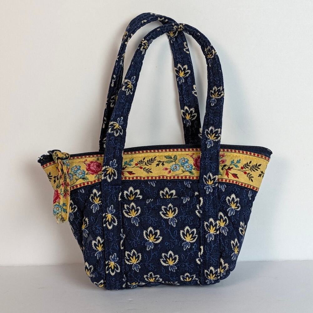 Vera Bradley Vintage Bitty Betsy Maison Blue Mini Handbag Y2K